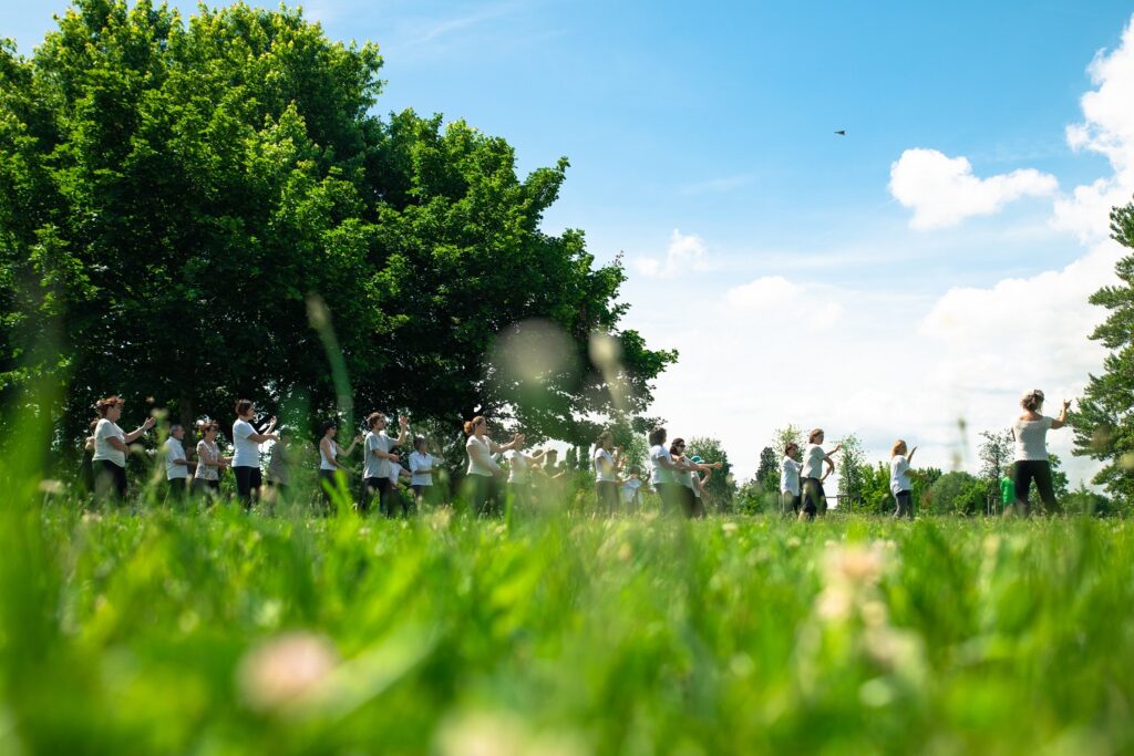 groupe de l'Art du Chi au parc
